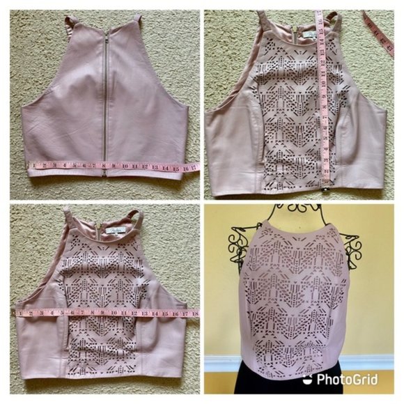 Parker halter style cropped leather top - Picture 16 of 17